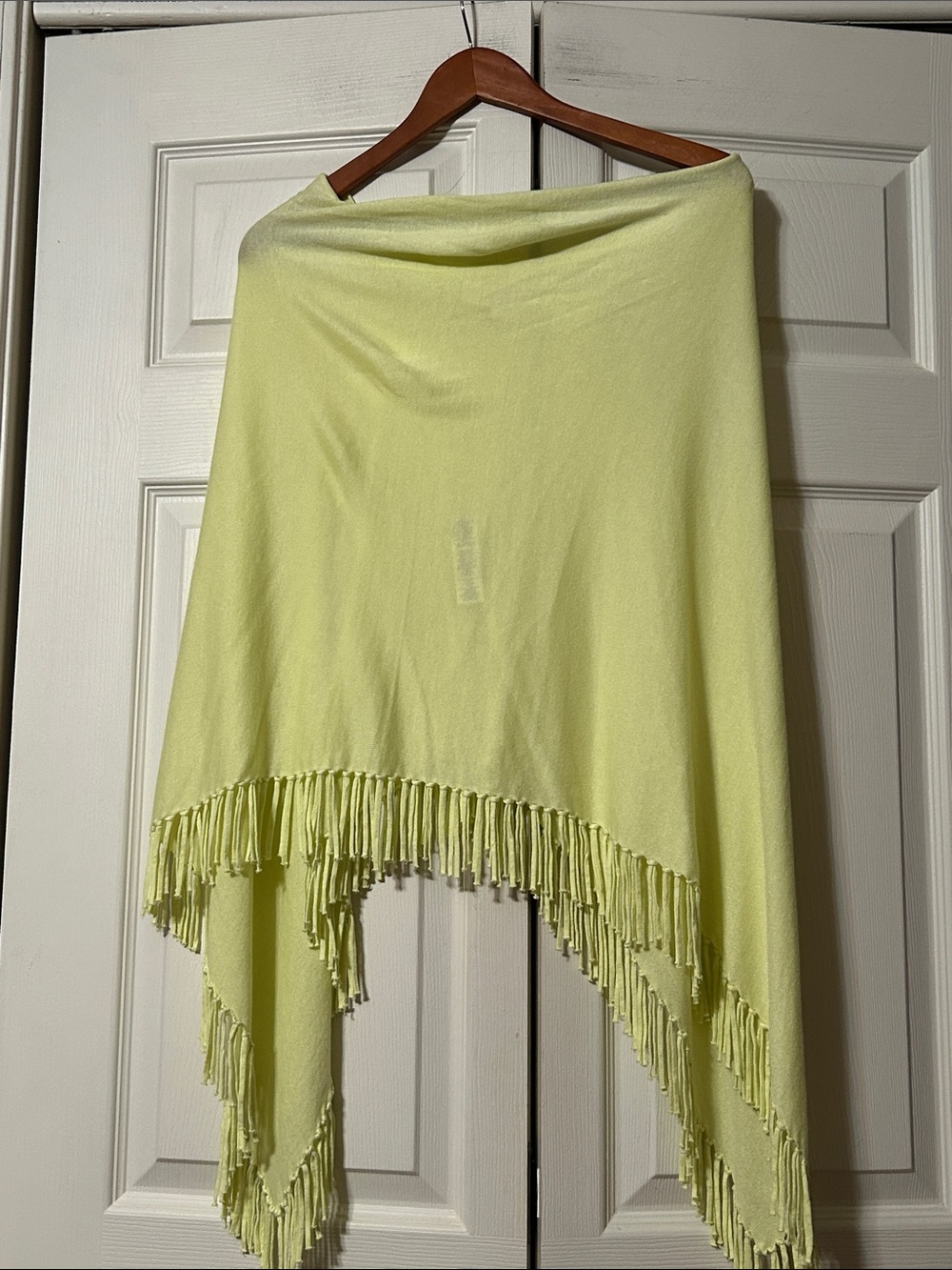 Chico's Lemon Yellow Fringe Poncho
